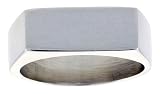 Sterling Silver Hand-Made Small Solid Rectangular Signet Ring