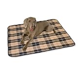 K&H 57-Inch by 52-Inch All Purpose Throw, Large, Brown Plaid
