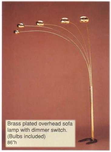 Brass Plated Overhead Sofa Floor Lamp Wdimmer Swtich Home
