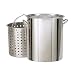 Bayou Classic 1162 162-Qt. Stainless Steel Stockpot with Boil Basket