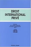 Revue Editions A. Pedone  / DROIT INTERNATIONAL PRIVE 1998 - 2000