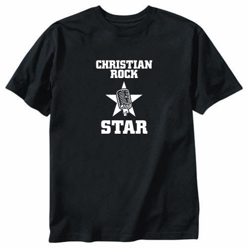 T-Shirt Black Christian Rock Star Music