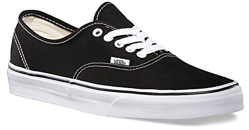 VansUnisex Authentic Black/White Canvas VN000EE3BLK Mens 11, Womens 12.5