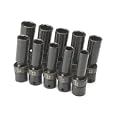 SK Hand Tools 33375 10-Piece 3/8-Inch Drive 6 Point Deep Swivel Metric High Visibility Impact Socket Set