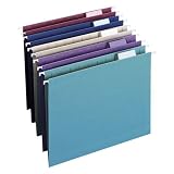 Smead 64056 Designer Color Assortment Hanging Folders, Letter, Matching 1/5 Cut Tabs, 25/box