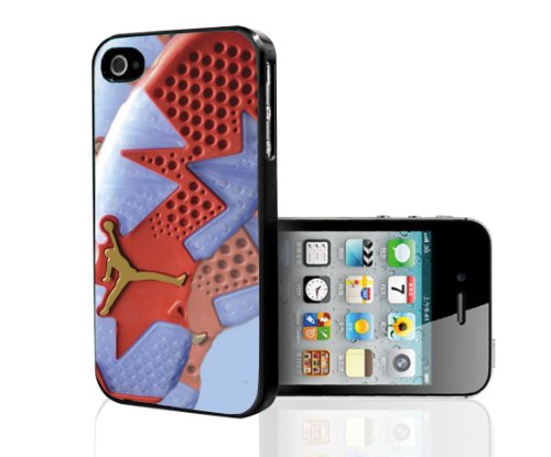 Red, Blue and Gold Designer Shoe "Championship Cigar 6's" Foot Print Hard Snap on Phone Case (iPhone 5/5s)