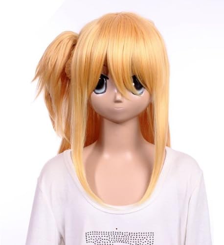 Wigs Fairy Tail Lucy Golden Wigs with One Ponytail Cosplay Wigs Party Wigs Costume Wigs