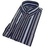 Bagutta Blue Variegated Stripe Cotton Dress Shirt