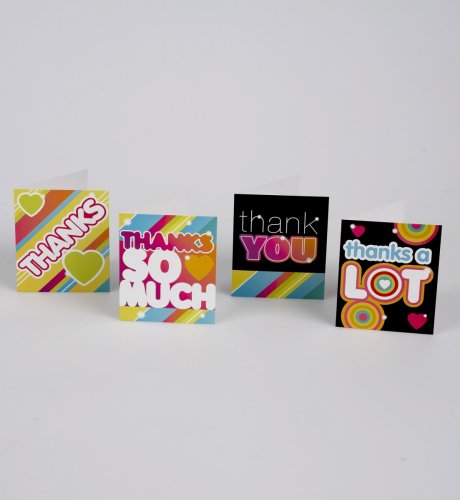 Thank You Retro Script Multipack of Mini Cards