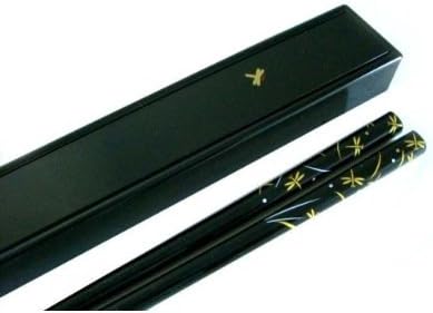 Happy Sales HSKS5/B, Travel Chopsticks, Chopstick case and Chopsticks set, Dragonfly Black