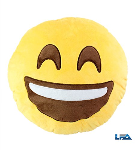 Emoji Smiley Emoticon Yellow Round Cushion Pillow Stuffed Plush Soft Toy | USA Seller (Laughter) Emoji Smiley Emoticon Yellow Round Cushion Pillow Stuffed Plush Soft Toy | USA Seller (Laughter)