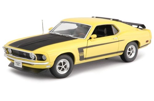 1/18 1969 Ford Mustang Boss 302 Diecast Model Car YELLOW