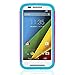 Fosmon HYBO-DUOC Slim Fit Dual-Layer Hybrid Case for Motorola Moto E (1st Gen, 2014) (Blue/Pink)