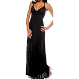 Maxi Boho Black Summer Halter Celeb Beach Party Dress