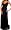 Maxi Boho Black Summer Halter Celeb Beach Party Dress, Small