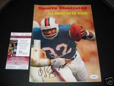 Oj,o.j. Simpson Bills Jsa/coa Signed Sports Illustrated - Autographed NFL Magazines