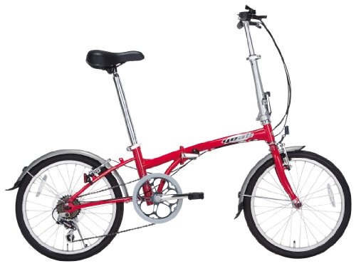 yeah(ヤー) トリップ HAT060Y 20インチ ハイテンフレーム 折りたたみ自転車 6段変速 レッド R012