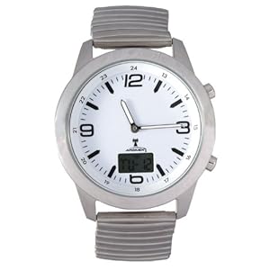 Men's Atomix Analog-Digital Atomic Watch with Stretch Band (Watch) 