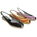 Via Spiga Leather Sole Peep Toe Slingback Shoes