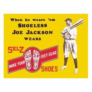 Shoeless Joe Jackson Selz Shoes - Retro Tin Sign