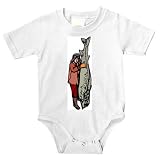 Onesie with man, humans, human, holding, body, individuals, people, individual, persons, person, gray, fish, jacket