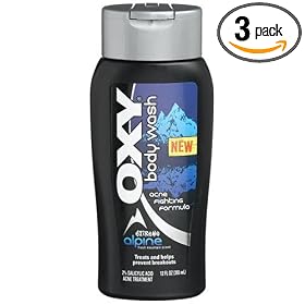 Oxy Body Wash, Acne Fighting Formula, Extreme Alpine, 12-Ounce Bottles (Pack of 3)