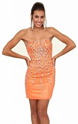 Applique Lace Beaded Crystals Crystal Chiffon/Taffeta/Tulle Short Party Dress 