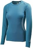  : Helly Hansen Women's Long Sleeve Crew,Aqua Dome,X-Small