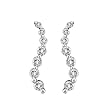 14K White Gold 1/2 ct. Diamond "Journey of Love" Curve Earrings