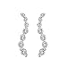 14K White Gold 1/2 ct. Diamond Journey of Love Curve Earrings