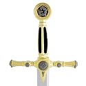 Masonic Sword Medieval with Black Fabric Grip and Display Plaque
