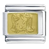 Golden Italian Charm Bracelet Girl Gift