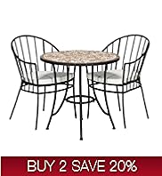 Romano Bistro Table & 2 Chairs Set