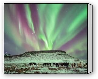 ArtShop Gallery Wrapped Aurora Borealis Custom Modern Art Painting Wall Decor Canvas Print