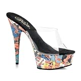 6 Inch High Heel Platform Sandals Open Toe Shoes Pinup Girls Platform Shoes