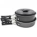 EIALA 8PCS Outdoor Camping, Hiking Cookware Picnic Bowl Pot Pan Cooking Set,Portable Camping Cookware Backpacking Cooking Kit