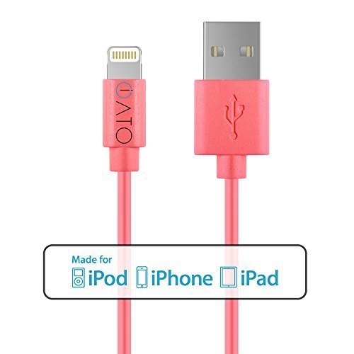 iATO Â® Apple MFi Certified Lightning to USB Charging Cable Lead Wire Cord. Strong Quick Fast Charge Data Sync iPhone 5 5C 5S SE 6 6S Plus iPad mini Air Pro iPod Nano Gen Touch Generation - 1 Meter