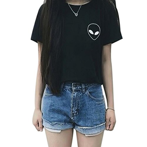 Blouses,Toraway 2016 Women Casual Summer Blouse Cotton T-Shirt (Medium, Black)