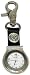 Sporting Goods : Clip-on Bag Golf Watch (Silver/Black Leather Strap)