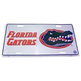 Florida Gators White Metal License Plate