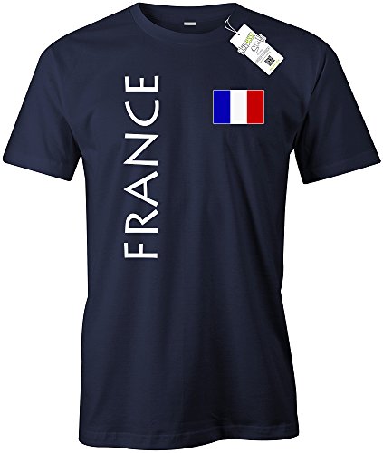 FRANCE FLAGGE – EM 2016 – FRANKREICH – HERREN – T-SHIRT in Navy Gr. XXL
