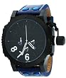 Adee Kaye #AK7220-MIPB21 Men's Black IP Oversized Chronograph Watch