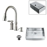 Vigo Industries VG14017 Stainless Steel Apron Front Kitchen Sink, Steel