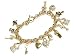 Gold Purse Heart Key Charm Bracelet Fashion Jewelry