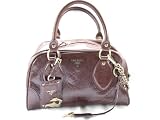 100% AUTHENTIC MADE IN ITALY PRADA GENUINE BROWN LEATHER PRE-OWNED HANDBAG MSRP: $2380.00