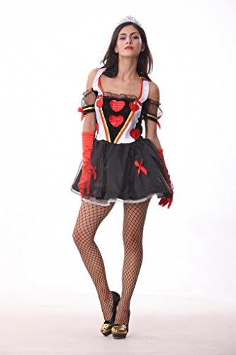 Halloween Queen of Hearts Queen of Spades fitted dress COSPLAY costumes witch mounted nightclub DS