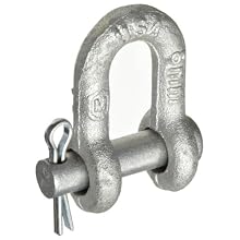 CM M547G Round Pin Midland Super Strong Chain Shackle, Carbon Steel, 5/16" Size, 1 ton Working Load Limit
