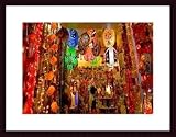 Lantern and Light store by John K. Nakata 24.00X18.00 Framed with Black Wood Frame