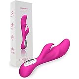 Symphony Rabbit Vibrator - Soft and Smooth, Rechargeable, Waterproof with 7 Stimulation Modes plus SOUND ACTIVATION MODE. Quiet and Powerful - Luxury Sex Toy by Merrement