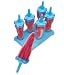 Kitchen & Housewares : Set of 6 Popsicle Rocket Molds